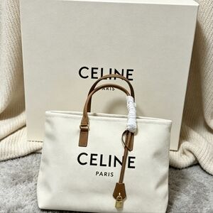 CELINE Cabas de France Canvas Tote Bag